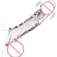 Großhandel Transparenter G-Punkt Sleeve Dildo Vibrator Masturbation Stimulation Männlicher Punkt-Vibrator Sexy Spielzeug Sex Erwachsenen-Sexspielzeug für Männer