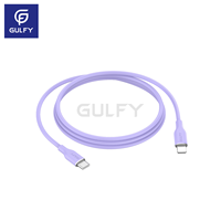 GULFY pabrik harga grosir Logo kustom fleksibel kualitas makanan Usb Tipe C 3A pengisian cepat kabel Data GC-138L