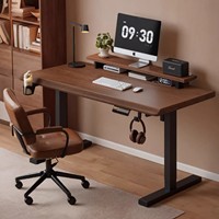 Bureau électrique à hauteur réglable en bois massif, à moteur unique, disponible en plusieurs tailles, pour le télétravail, l'écriture et les jeux électroniques