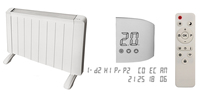 Calentador de Ambiente de Bajo Consumo Energético, Convector Natural de Inercia Térmica, Panel Cerámico de Piedra B07C 1500W, Carcasa de Aluminio