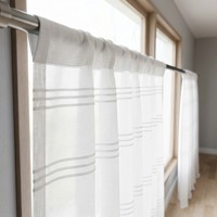 Voilages en tissu slub 140 GSM pour salon et hôtel, occultants et semi-occultants, haute protection UV