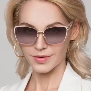 نظارات شمسية للرجال من Kenbo نظارات عالية الجودة مربعة الشكل بتصميم عصري مزخرفة بالمعدن للرجال والنساء نظارات شمسية بإطار كامل
