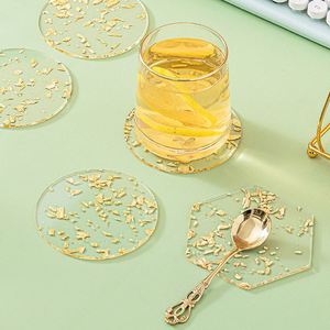 Stock Cup <b>Mat</b> Creative Tea Solid Flower Crystal Epoxy Set Resin Coaster - Product Image 2