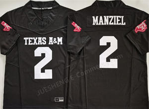 Toptan Texas State agfutbol formaları 2 # Manziel en kaliteli dikişli VP sınırlı futbol oyunları forması - Product Image 5