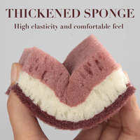 Éponge à récurer triple couche colorée en mousse haute densité à base d'algues, pour le nettoyage intensif de la cuisine et l'usage domestique