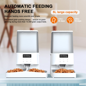 CITICITY - Comedero Inteligente para Mascotas de 5L, Dispensador Automático de Alimentos Eléctrico, Botella de Plástico con Dos Tazones de Acero Inoxidable, Alimentador para Perros - Product Image 4