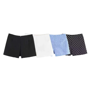 TAOP&ZA Pantalones Cortos de Cintura Alta Transpirables Estilo Vintage para Mujer, Primavera/Verano 2026, Estilo Europeo y Americano - Product Image 1