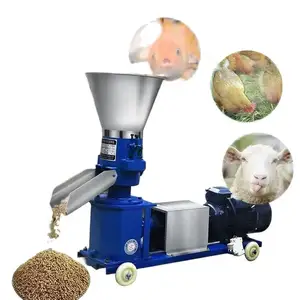 Mesin pengolah umpan mesin pelletisasi hewan peliharaan kucing ternak babi ikan ayam unggas kayu kecil Mini