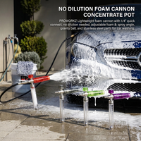 PROWORKZ Flacon pulvérisateur manuel en cuivre haute pression pour mousse de savon PA avec connecteur rapide 1/4 pouce et lance à mousse réglable pour lavage de voiture
