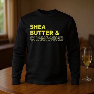 T-shirt à manches longues en beurre de karité et champagne, vêtements promotionnels - Product Image 3