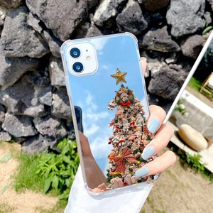 Ốp điện thoại <span class=keywords><strong>iPhone</strong></span> trong suốt in hình nhân vật hoạt hình dễ thương Giáng sinh, ốp điện thoại <span class=keywords><strong>iPhone</strong></span> 17, ốp điện thoại gương, cặp đôi mới - Product Image 1