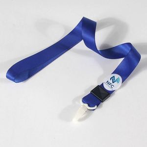 Wholesale Sublimation <b>Polyester</b> NFC <b>Lanyard</b> Customized RFID Smart Card Badge Holder for Exhibition Exhibition VIP Pass - Product Image 2