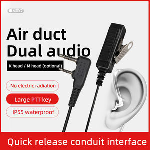 Ksun <span class=keywords><strong>Air</strong></span> Akoestische Buis Oortelefoon 2 Pin Mic Headset Voor Baofeng UV-5R BF-888S 888S UV5R Tyt Kenwood Walkie Talkie oortelefoon - Product Image 2