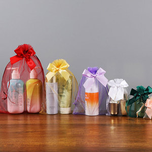 Multiple Color Hot Sale Custom Organza Gift Pouch <b>Small</b> <b>Drawstring</b> Jewelry Packaging <b>Bags</b> for Valentine's Day - Product Image 2