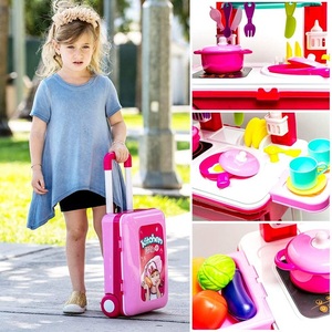 Jouets alimentaires avec adorable valise de voyage, jeu de <span class=keywords><strong>cuisine</strong></span> d'imitation avec lumière et son, jouets de <span class=keywords><strong>cuisine</strong></span> pour enfants - Product Image 2