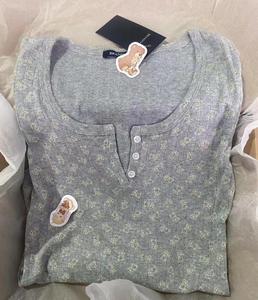 T-shirt à manches longues pour <span class=keywords><strong>femme</strong></span>, imprimé ours, 100% coton, de haute qualité, vêtements pour <span class=keywords><strong>femme</strong></span>, best-seller - Product Image 4