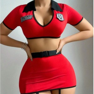 Lencería de Encaje Azul Transparente de Alta Calidad para Carnaval, Disfraz de Mujer Policía, <span class=keywords><strong>Sexy</strong></span>, para Adultos, Halloween - Product Image 5