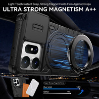 Casing Ponsel Magnetik Kelas Militer 360 °   Casing Kamera Ring Stand Full Cover Anti Benturan untuk Samsung Galaxy S27 S26 S25 Ultra Plus