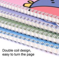 Foska Tapa dura encuadernada 4 uds/bolsa Opp embalaje 70GSM papeles interiores A5 Tamaño 60 hojas lindo Animal-temática espiral cuaderno de notas