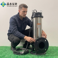 Pompe submersible efficace 220V 2.2KW monophasée en acier inoxydable 316 pour l'évacuation des eaux usées municipales et hospitalières, avec tuyau de 50 mm
