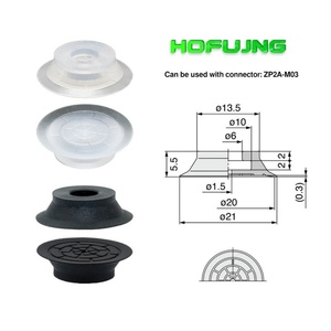 HOFUJNG ZP2-TB10MT-H5 Flat Thin Vacuum Suction Cups Vacuum Sucker <b>Silicone</b> Suction Cup Ventouse De Transport - Product Image 4