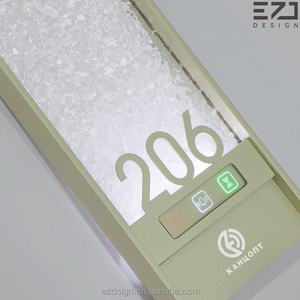 ป้ายประตูอิเล็กทรอนิกส์แบบมีไฟ LED สำหรับโรงแรม อพาร์ตเมนต์ รุ่น EZD Custom Modern พร้อมระบบกริ่งประตู DND ตัวเลขบ้านทำจากอะคริลิกและโลหะ - Product Image 4