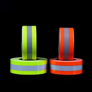 High Visibility Segmented Fluo <strong>Color</strong> Reflective Heat Transfer Film Iron on <strong>Vinyl</strong> for Safety Cloth - Product Image 1