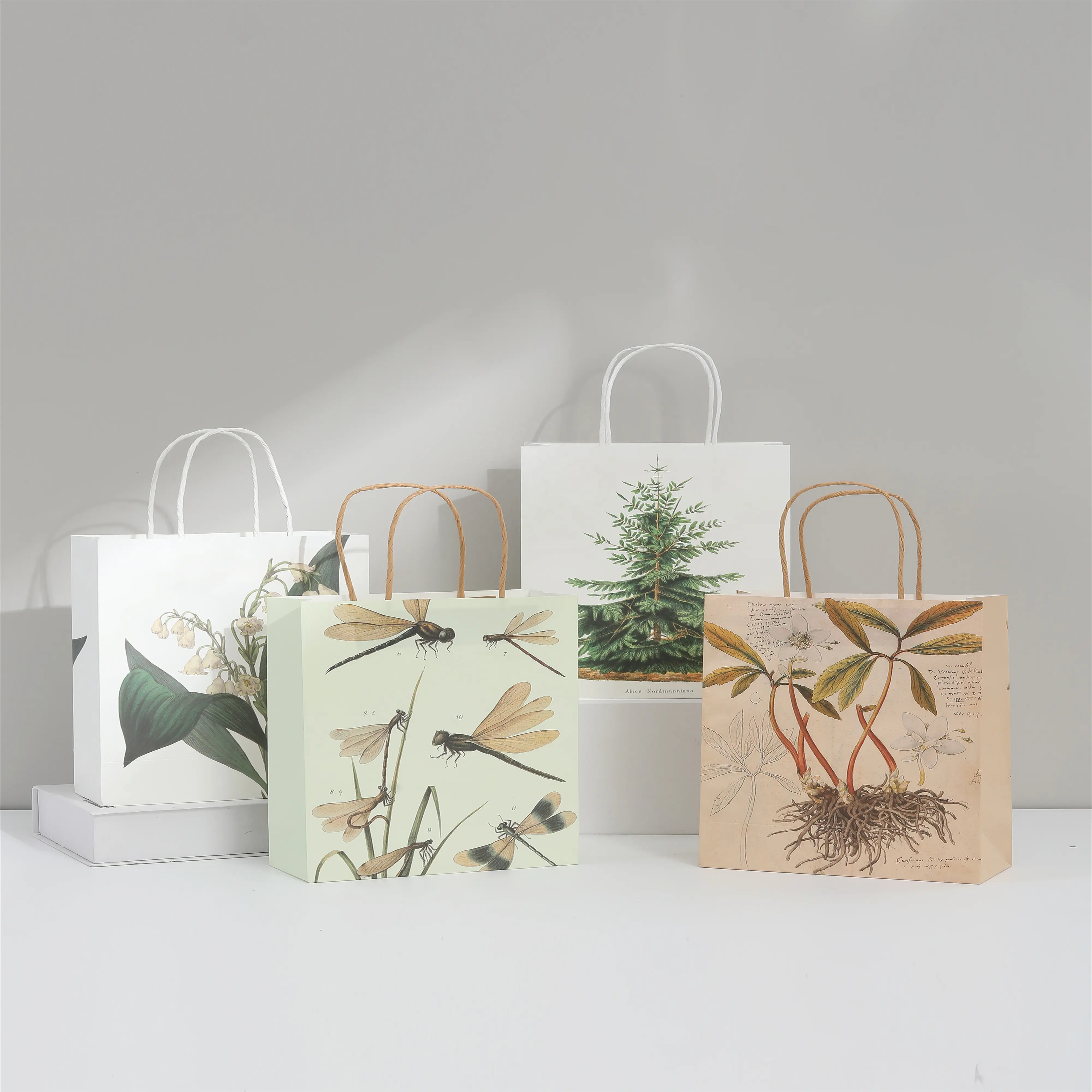 Eco friendly Brown Cheap Kraft Paper Bags With Printed LOGO