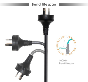 สายไฟ SAA ถึง C19 10A 125V 6 ฟุต 18AWG สีดำ สำหรับจอคอมพิวเตอร์และเครื่องพิมพ์ - Product Image 4