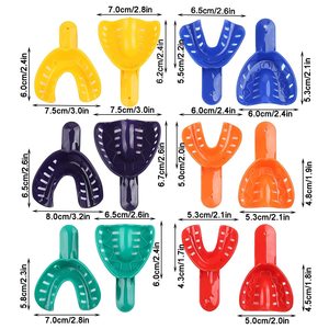 Porte-empreintes dentaires perforés en silicone et plastique, autoclavables, pour adultes et enfants - Product Image 6