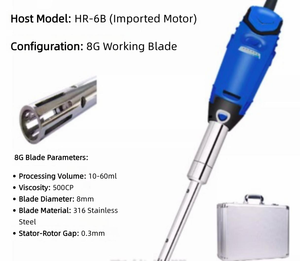 Homogénéiseur portable avec moteur avancé, avec tête de distribution en option, capable de gérer des échantillons de 0,2 à 150 ml - Product Image 5