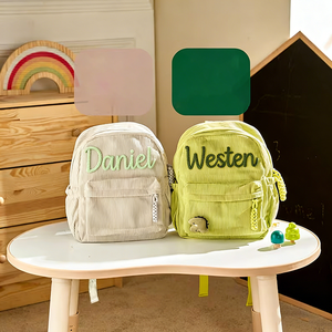 Trendy Custom Personalized Lightweight <strong>Mini</strong> School Bag Colorful Corduroy Kids <strong>Backpack</strong> RFID Protection Corduroy Toddler <strong>Backpack</strong> - Product Image 1