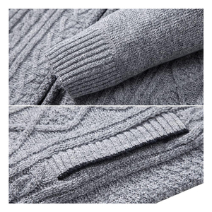 เสื้อโค้ทผู้ชายคุณภาพสูงสำหรับฤดูหนาว ทรงเข้ารูป คอตั้ง ซิปหน้า ผ้าฝ้ายหนา อุ่นสบาย - Product Image 5