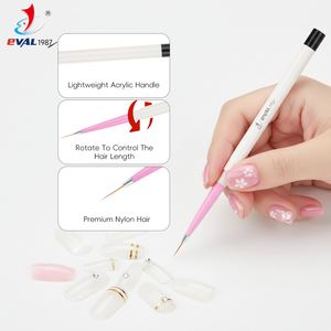 Yihuale yeni Patent anti-aseton geri çekilebilir saç uzunluğu tasarım tırnak detay fırça tırnak sanat Ultra ince şeritleme astar fırça - Product Image 3