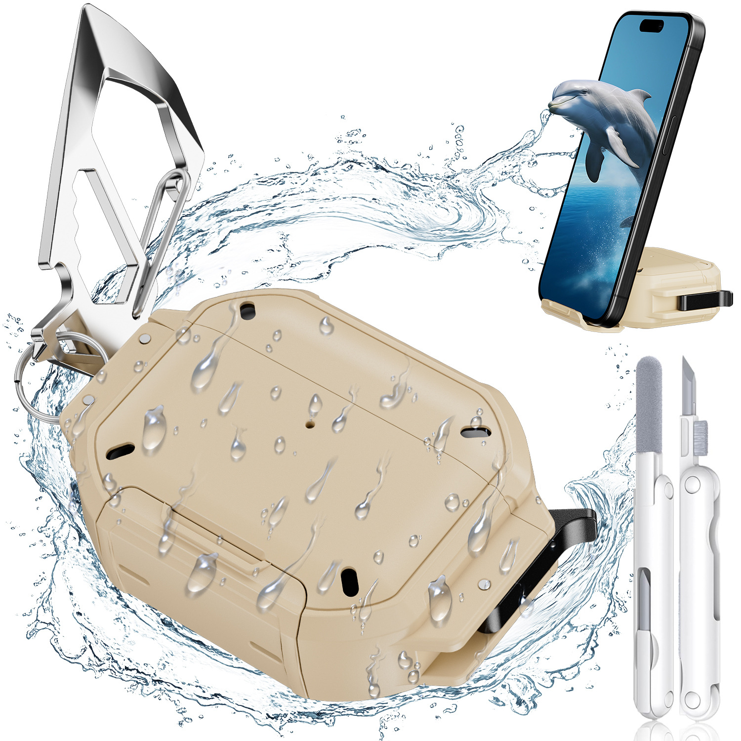 Kaki + stylo de nettoyage