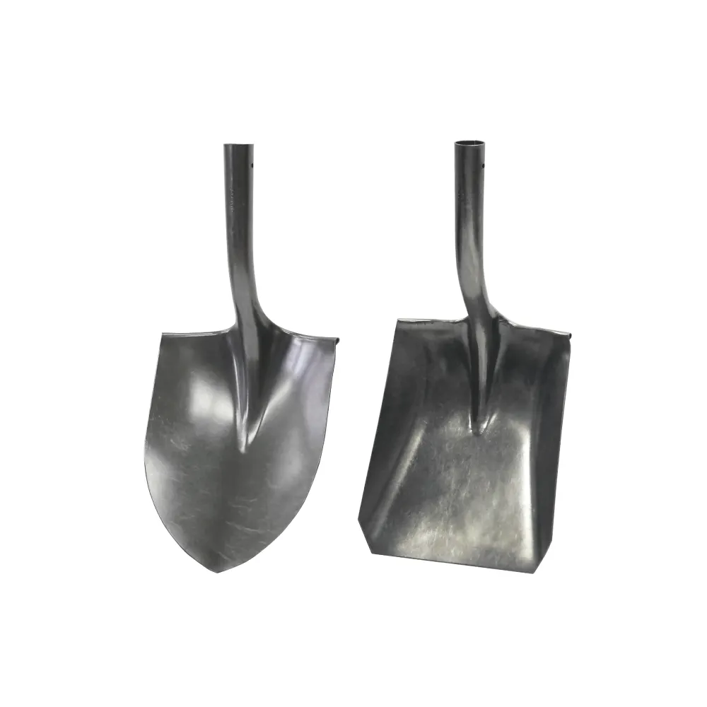 Low price Farming Garden Carbon Steel Round Spade Shovel Head with Wood Long Handle from factory