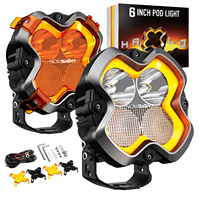 Barres lumineuses LED étanches Novsight Halo Pro pour conduite tout-terrain 4x4, projecteurs laser LED antibrouillard, éclairage de travail tout-terrain pour voiture