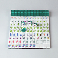 Tuiles de Mahjong Américaines Personnalisables en Acrylique Vert Transparent, Résistantes à l'Eau, Durables, Écologiques et Portables