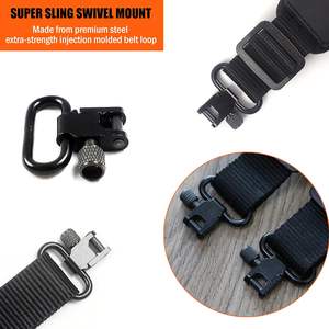 Eslinga naranja de 2 puntos con eslabones giratorios de acero y orificio para el pulgar 1,25 cinturón de nailon caza tiro eslinga neopreno arco hombro <span class=keywords><strong>Stra</strong></span> - Product Image 4