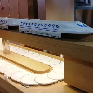 Sushi kereta klasik Kaiten Sushi Conveyor penjualan laris sistem sabuk konveyor sushi/sabuk konveyor sushi/konveyor sushi