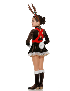 ชุดเต้นรำคริสต์มาสเด็กชายเด็กหญิง ชุดกวางเรนเดียร์ ชุดเต้นรำกวางเรนเดียร์สำหรับเด็กในวันหยุด - Product Image 2