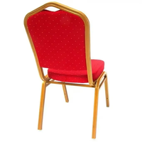 Chaise de banquet de mariage, événement, fête, hôtel, salon moderne en tissu, fer, métal doré, empilable, prix de gros