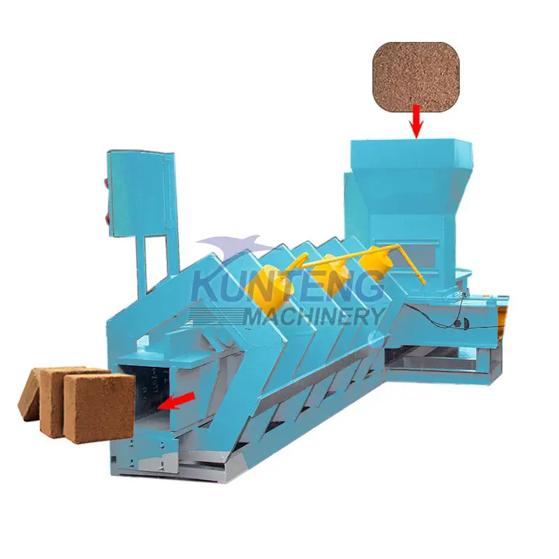 Fabrika fiyat coco peat tuğla yapma makinesi coir pith blok makinesi cocopeat blok yapma makinesi