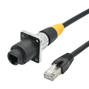 Vente en gros rj45 ethernet étanche ip67 OEM rj45 connecteurs de montage sur panneau adaptateurs mâle femelle connecteur étanche rj45