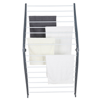 SANIPRO Étagère de rangement métallique sans perçage, pliable, autoportante, séchoir à linge peu encombrant pour l'organisation domestique