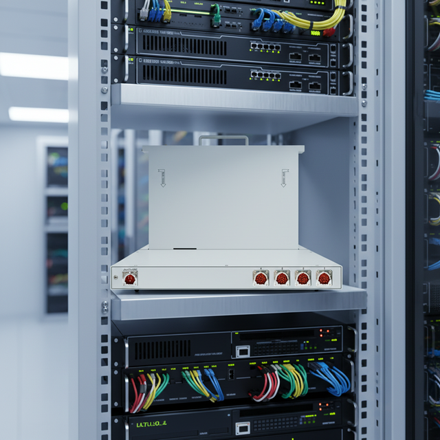 RJ45-M12 KVM Console 1U Rack-Mount Switch with 4-Port Drawer Computer Connection Hotkey Remote IP Inventory