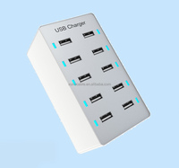 Cargador USB de 10 puertos de 50W, tira de alimentación 5V2.4A, enchufe multifunción para oficina en casa, carga rápida para teléfonos, portátiles y ordenadores
