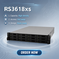   Serveur NAS RackStation RS3618xs 12 baies 2U, stockage d'entreprise Intel Xeon D 1521