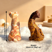 Großhandel Natürliche Kristall-Katzenfigur Polierte Heilende Tierskulptur für Heim- und Bürodekoration Geschenk für Tierliebhaber