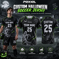 Maillot de football personnalisé pour Halloween, sublimation, nom et numéro d'équipe pour matchs, événements sportifs, OEM, vente en gros